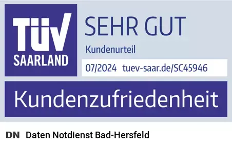 Daten Notdienst - Datenrettung Bad-Hersfeld (Hessen) mit TÜV-zertifizierter Kundenzufriedenheit