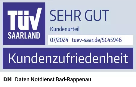 Daten Notdienst - Datenrettung Bad-Rappenau (Baden-Württemberg) mit TÜV-zertifizierter Kundenzufriedenheit