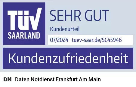 Daten Notdienst - Datenrettung Frankfurt am Main (Hessen) mit TÜV-zertifizierter Kundenzufriedenheit