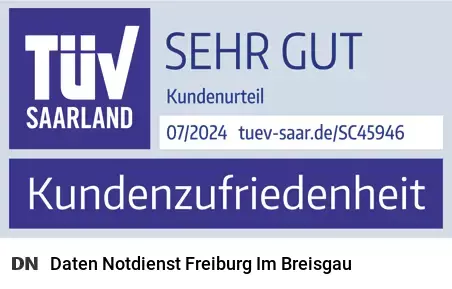 Daten Notdienst - Datenrettung Freiburg im Breisgau (Baden-Württemberg) mit TÜV-zertifizierter Kundenzufriedenheit