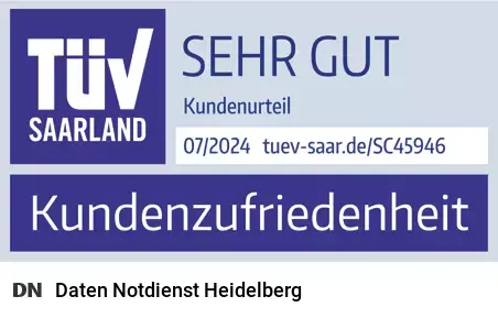 Daten Notdienst - Datenrettung Heidelberg (Baden-Württemberg) mit TÜV-zertifizierter Kundenzufriedenheit