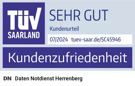 Daten Notdienst - Datenrettung Herrenberg (Baden-Württemberg) mit TÜV-zertifizierter Kundenzufriedenheit