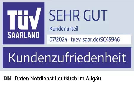 Daten Notdienst - Datenrettung Leutkirch im Allgäu (Baden-Württemberg) mit TÜV-zertifizierter Kundenzufriedenheit