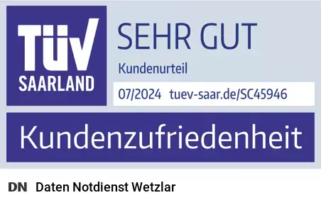 Daten Notdienst - Datenrettung Wetzlar (Hessen) mit TÜV-zertifizierter Kundenzufriedenheit